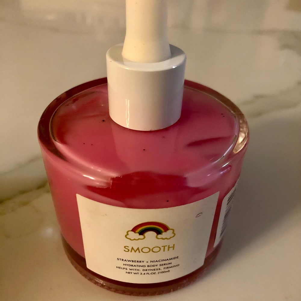Rainbow Beauty SMOOTH Strawberry Niacinmide Hydrating Body Serum~Firming~3.4 oz